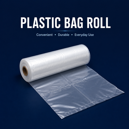 Clear plastic bag roll for supermarket produce sections, retail counters and everyday packaging use in Singapore