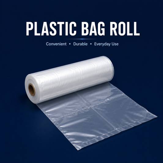Clear plastic bag roll for supermarket produce sections, retail counters and everyday packaging use in Singapore